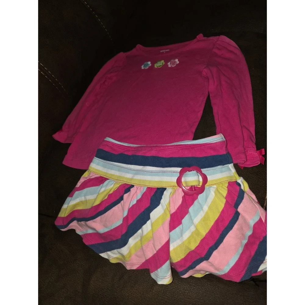 Gymboree smart and sweet floral top and skort size 3